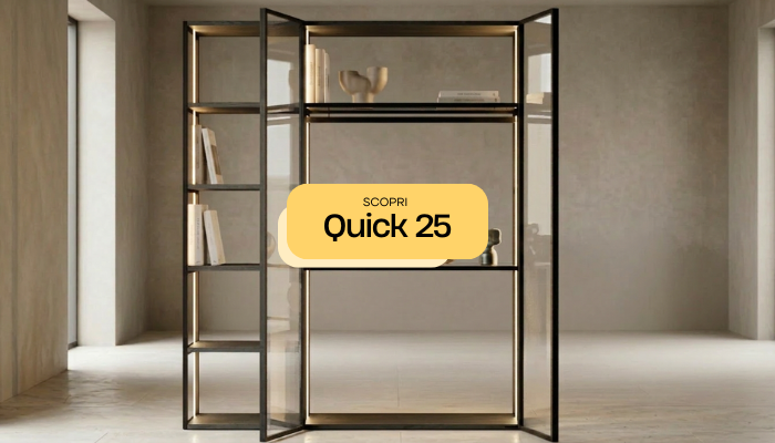 Quick 25: il sistema per armadi e cabine armadio dal profilo essenziale